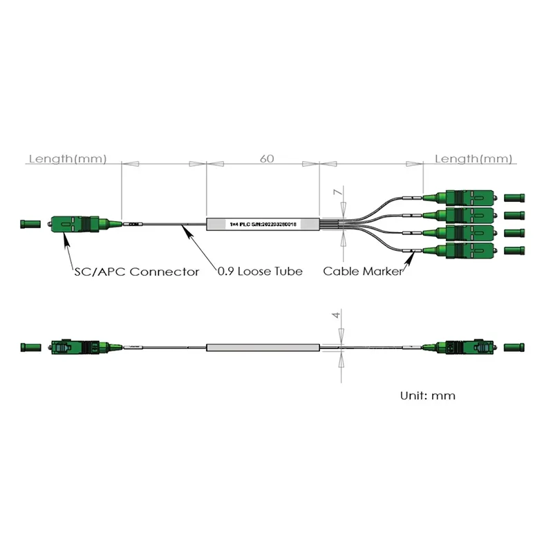 1*4 1*8 splitter Plc